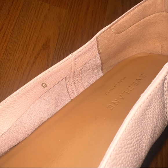 Everlane Blush Pink Leather Tapered Day Glove Ballerina Flats Square Toe Sz 9 - Picture 8 of 8